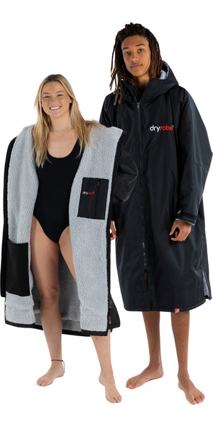 2026 Dryrobe Advance Albornoz De Manga Larga DALSV3 - Black / Gris